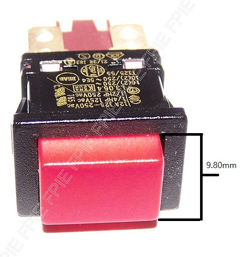 125-250VAC, 12A Push-Button 15.16x12.60mm Switch (1105-7137)