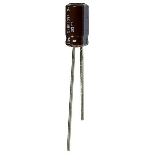 50V, 47uF Radial KMG Capacitor 6.3x12.50mm by Chemi-Con (200-4675)
