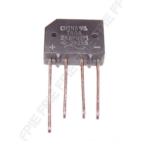 200V, 2A Compact Bridge Rectifier by General Semi (2KBP02M)