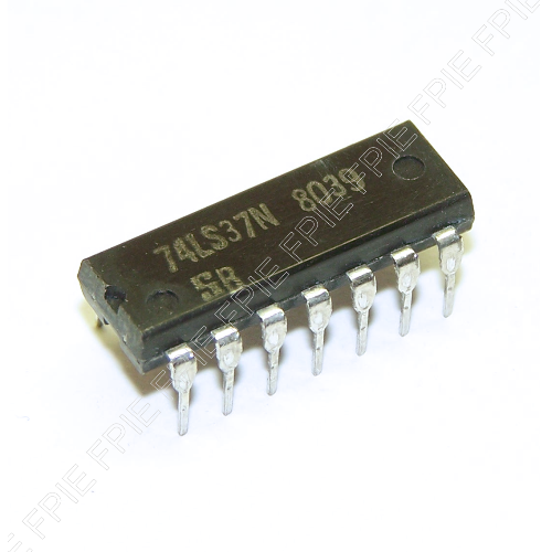 Quad 2-Input Positive NAND Buffer by Signetics (74LS37N)