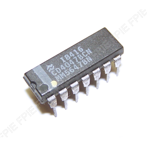 CD4047BCN Monostable Multivibrator, CMOS, PDIP14 by National Semiconductor