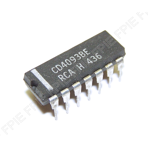 CD4093BE Quad 2-Input NAND Schmitt Trigger by RCA