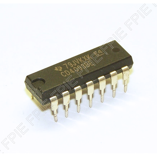CD4093BE Quad 2-Input NAND Schmitt Trigger by Texas Instruments