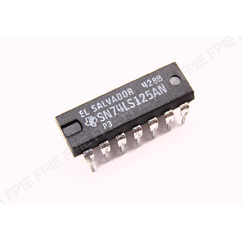 Quad Bus Buffers w/3-State Outputs by Texas Instruments (SN74LS125AN)