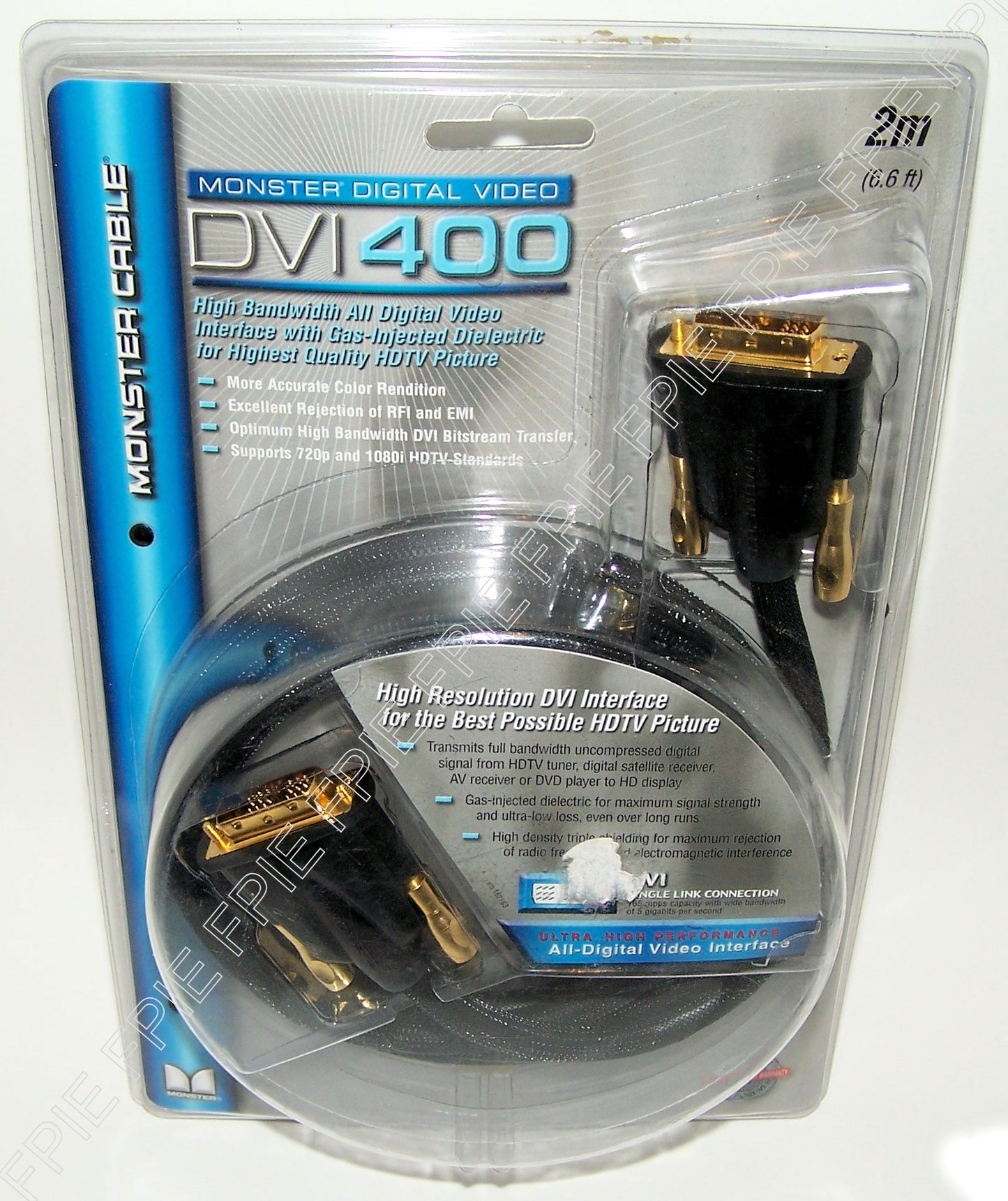 DVI-D to DVI-D Video Cable 6.6ft by Monster Cable by Monster Cable (DVI400-2M)