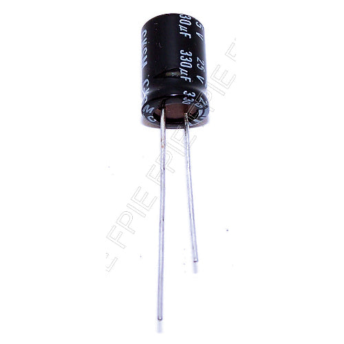 25V, 330uF Radial Capacitor 12.34x8.10mm by iC (200-6881)