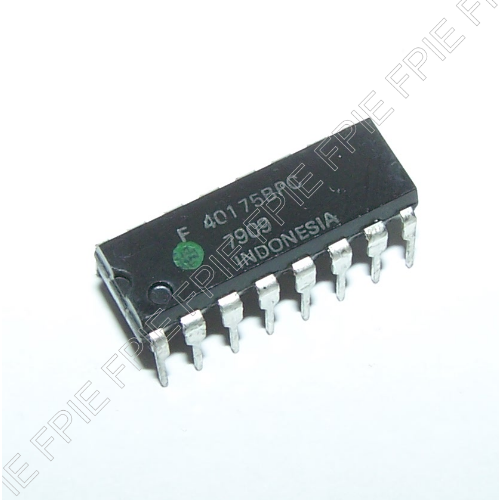 40175BPC CMOS, Quad D Type Flip-Flop IC by Fairchild Semiconductor