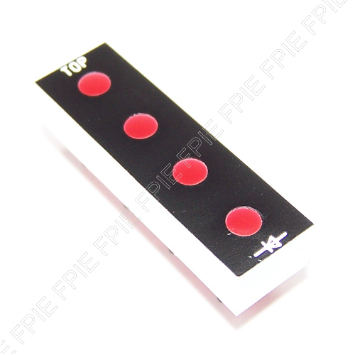 4 LED 1.8V, 40mA Red Bar Display by HP (5616529)