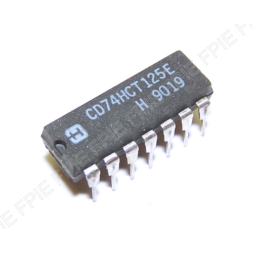 High Speed CMOS Logic Quad Buffer, Three-State by Harris (CD74HCT125E)
