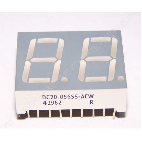 Dual 7 Segment Common Cathode Red Display (DC20-056SS-AEW)