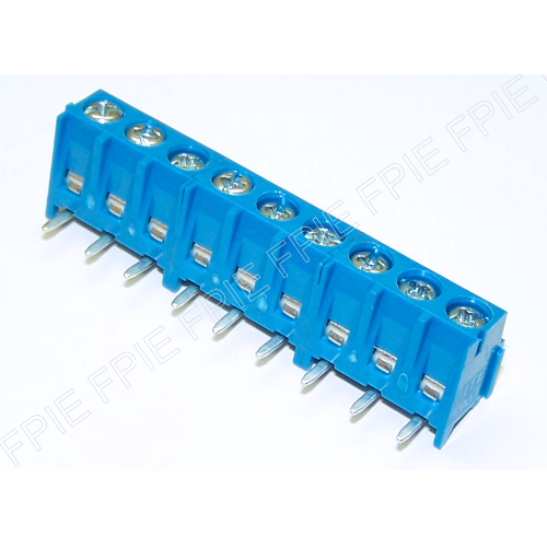 9 position 5mm spacing right angle terminal block by Jite (JTB552)