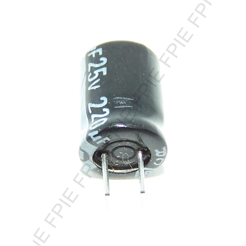 25V, 220uF, 20% Electrolytic Radial Capacitor by Cornell Dubilier (SK221M025ST)