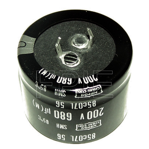 200V, 680uF SMH 35.28x27mm Capacitor by Nippon Chemi-Con (SMH200VN681M35X25T2)