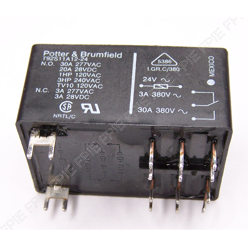 24VAC Heavy Duty Compressor Relay by Potter & Brumfield (T92S11A12-24)