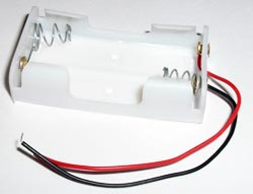 Battery Holder For 2 AA Batteries White (002-7051)