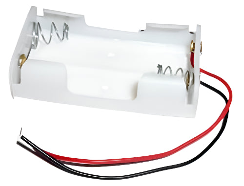 Battery Holder For 2 AA Batteries White (002-7051)