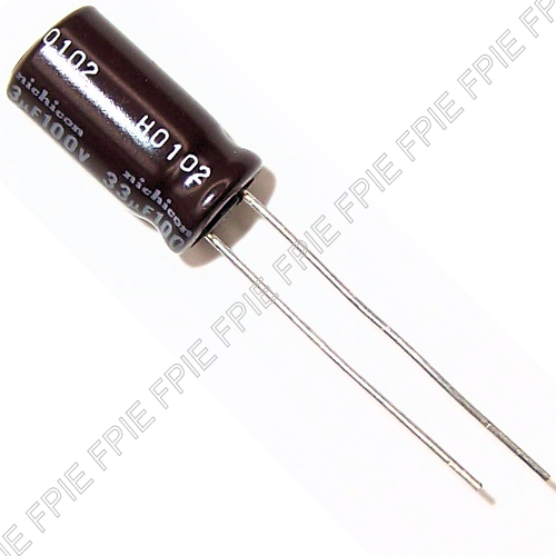 100V, 33uF Radial Capacitor 15.75x8.13mm by Nichicon (200-7289)