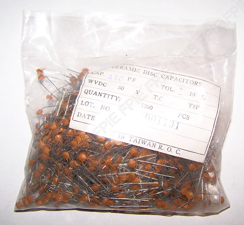50V, 470pF, 10% Disc Ceramic Capacitor (203-7251)