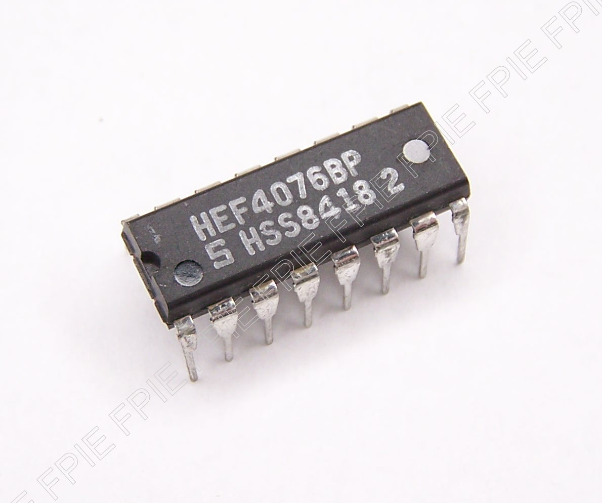 HEF4076BP CMOS, 4-Bit D-Type Register by Signetics
