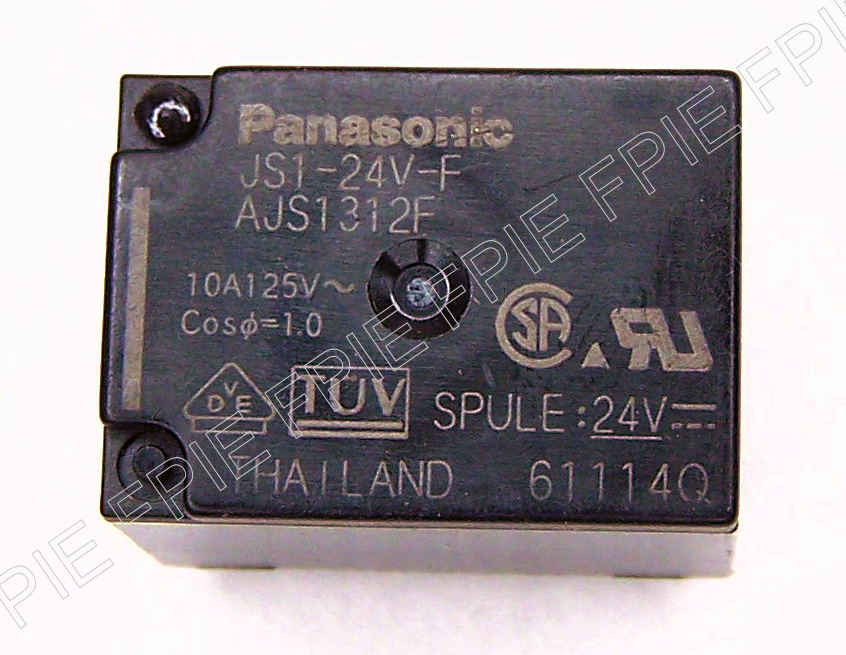 24VDC, 10A SPDT Relay by Panasonic (JS1-24V-F)