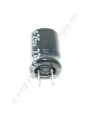 25V, 220uF, 20% Electrolytic Radial Capacitor by Cornell Dubilier (SK221M025ST)