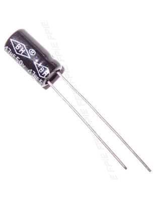 50V, 47uF Radial 6.25x11.70mm Capacitor by BH (200-6831)