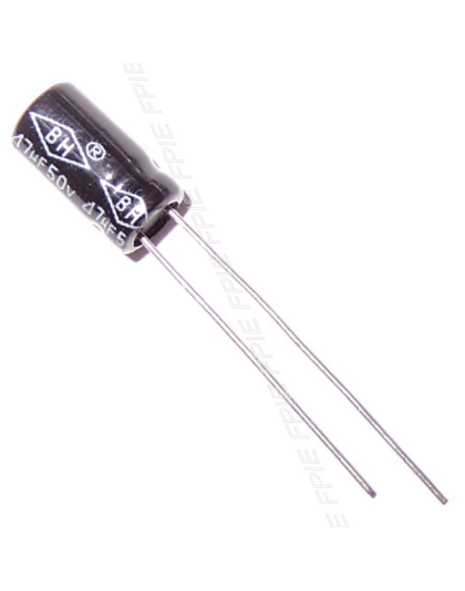 50V, 47uF Radial 6.25x11.70mm Capacitor by BH (200-6831)