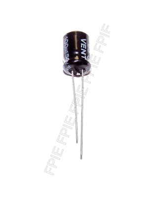 50V, 100uF Radial Capacitor by QVS (QER101M50V)