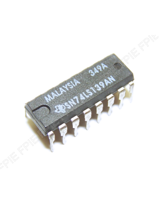 Dual 2-Line-to-4-Line Decoder/Demultiplexer by Texas Instruments (SN74LS139AN)