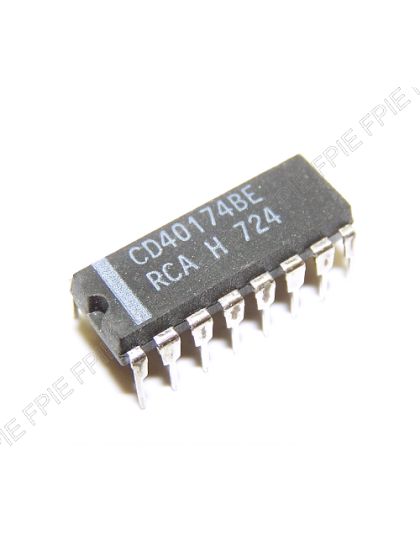 CMOS, Hex-D Type Flip-Flop by RCA (CD40174BE)