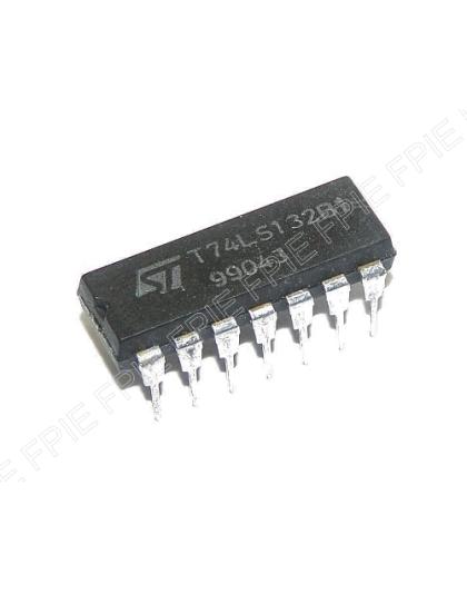 Quad 2−Input Positive NAND Schmitt Trigger by STMicroelectronics (T74LS132B1)